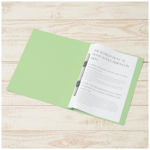 プラス PLUS フラットファイル ノンステッチ 厚とじ 300枚とじ 021NW グリーン 79-046 1袋（ご注文単位1袋）【直送品】