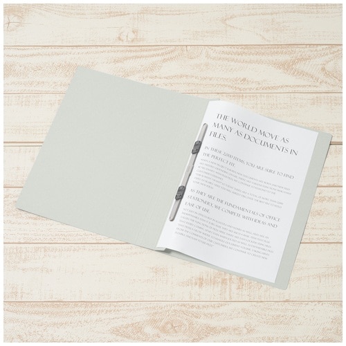 プラス PLUS フラットファイル ノンステッチ 厚とじ 300枚とじ 021NW グレー 79-049 1袋（ご注文単位1袋）【直送品】