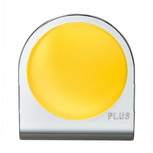 プラス PLUS カラーマグネットクリップ 大 イエロー クリップ幅43mm 80-563 1箱(ご注文単位1箱)【直送品】