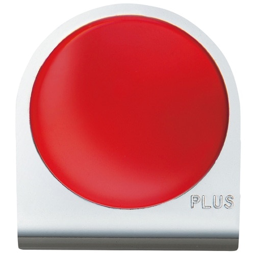 プラス PLUS カラーマグネットクリップ 大 レッド クリップ幅43mm 80-564 1個(ご注文単位1個)【直送品】