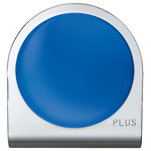プラス PLUS カラーマグネットクリップ 小 ブルー クリップ幅34mm 80-566 1個(ご注文単位1個)【直送品】