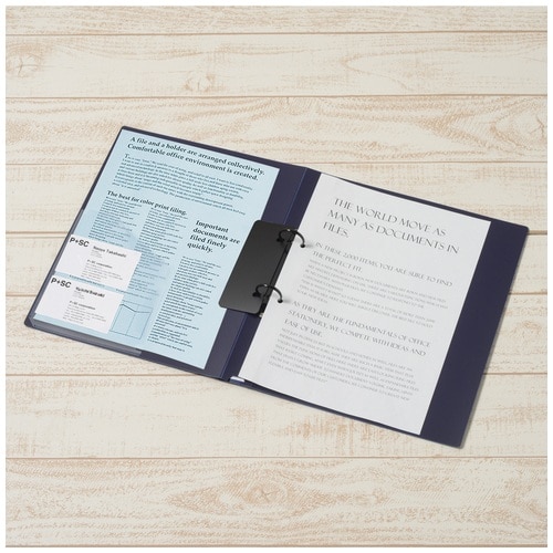 プラス PLUS リングファイル 2穴 スーパーエコノミー A4縦 背幅35mm 83-011 ネイビー 1冊(ご注文単位1冊)【直送品】