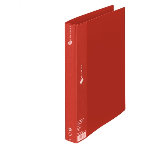プラス PLUS 2リングファイル スーパーエコノミー FC-101RF A4-S縦型 レッド 83-012 1冊(ご注文単位1冊)【直送品】