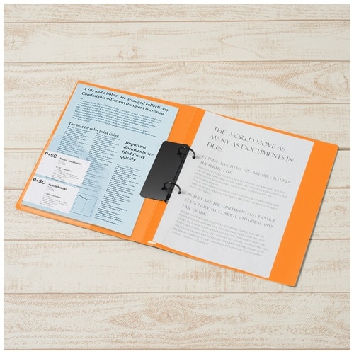 プラス PLUS 2リングファイル スーパーエコノミー FC-101RF A4-S縦型 イエロー 83-014 1冊（ご注文単位1冊）【直送品】