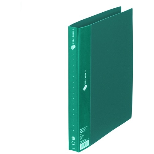 プラス PLUS 2リングファイル スーパーエコノミー FC-102RF A4-S縦型 グリーン 83-023 1冊(ご注文単位1冊)【直送品】