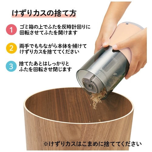 プラス PLUS 鉛筆削り スーパー全自動鉛筆削り SASITEMI サシテミ FS-760 ピンク 84-018 1個(ご注文単位1個)【直送品】