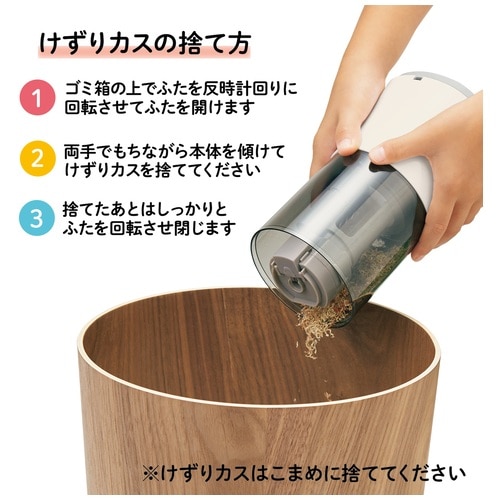 プラス PLUS 鉛筆削り スーパー全自動鉛筆削り SASITEMI サシテミ FS-760 アイボリー 84-019 1個(ご注文単位1個)【直送品】