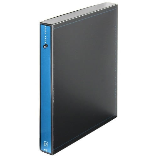 プラス PLUS ケースファイル 再生PP A4 背幅35mm 84-096 ブルー 1個(ご注文単位1個)【直送品】