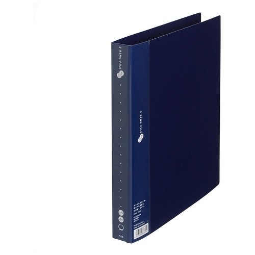 プラス PLUS 2リングファイル スーパーエコノミー FC-101RW A4ワイド縦 ネイビー 84-621 1冊(ご注文単位1冊)【直送品】