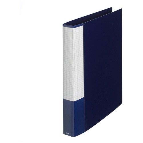プラス PLUS 2リングファイル スーパーエコノミー FC-101RW A4ワイド縦 ネイビー 84-621 1冊(ご注文単位1冊)【直送品】