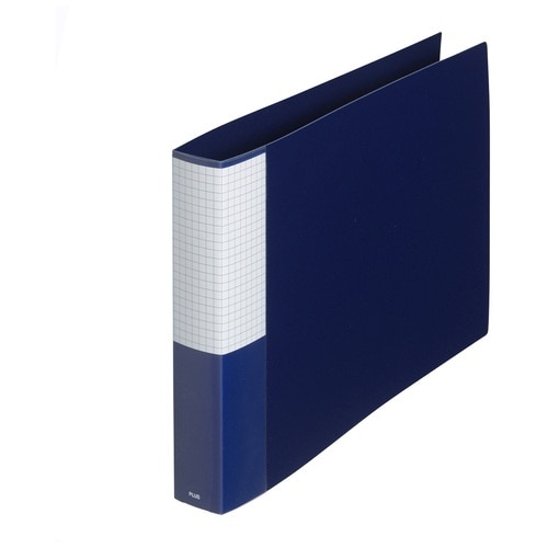 プラス PLUS 2リングファイル スーパーエコノミー FC-111RF A4-E横型 ネイビー 84-631 1冊(ご注文単位1冊)【直送品】