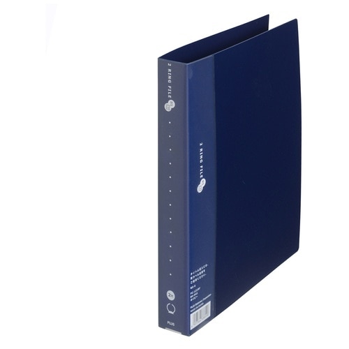 プラス PLUS 2リングファイル スーパーエコノミー FC-121RF B5-S縦型 ネイビー 84-641 1冊(ご注文単位1冊)【直送品】