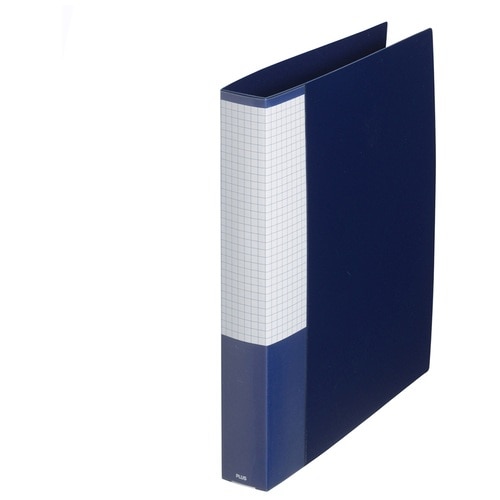 プラス PLUS 2リングファイル スーパーエコノミー FC-121RF B5-S縦型 ネイビー 84-641 1冊(ご注文単位1冊)【直送品】