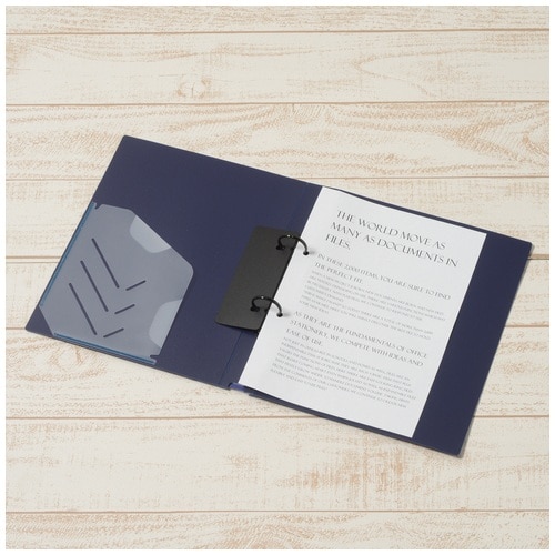 プラス PLUS 2リングファイル スーパーエコノミー FC-121RF B5-S縦型 ネイビー 84-641 1冊(ご注文単位1冊)【直送品】