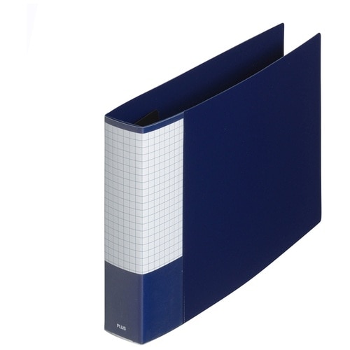 プラス PLUS 2リングファイル スーパーエコノミー FC-141RF A5-E横型 ネイビー 84-661 1冊(ご注文単位1冊)【直送品】