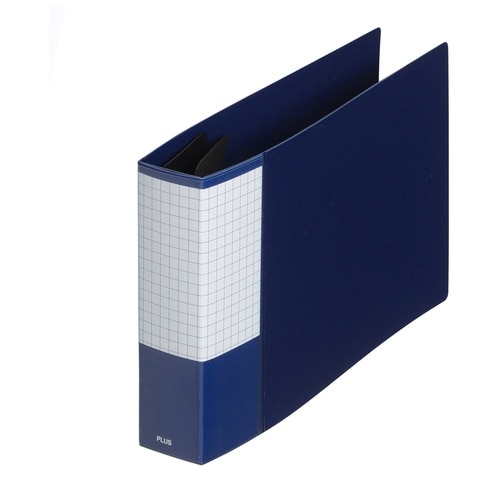 プラス PLUS リングファイル 2穴 スーパーエコノミー FC-151RF B6横型 ネイビー 84-671 1冊(ご注文単位1冊)【直送品】