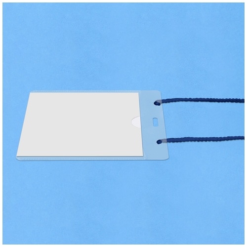 プラス PLUS 名札 ネームタッグ 吊り下げタイプ イベント用 展示会用 50枚入 ブルー 84-704 1袋（ご注文単位1袋）【直送品】