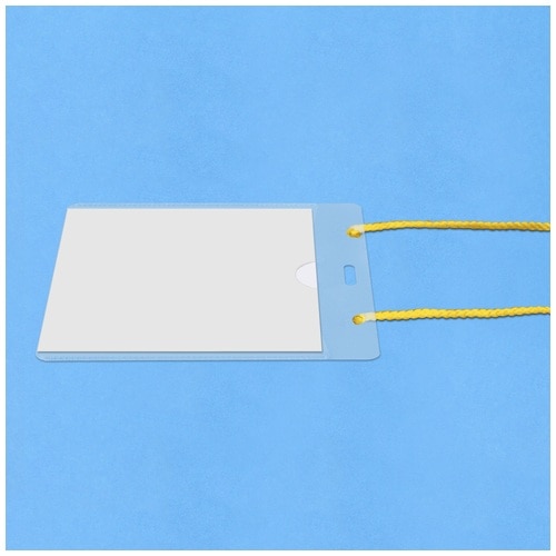 プラス PLUS 名札 ネームタッグ 吊り下げタイプ イベント用 展示会用 50枚入 イエロー 84-706 1袋(ご注文単位1袋)【直送品】