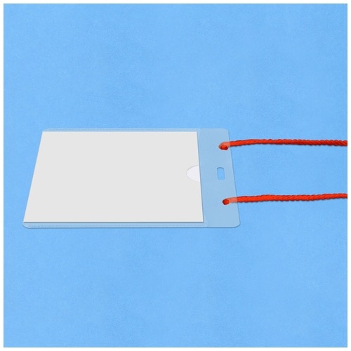 プラス PLUS 名札 ネームタッグ 吊り下げタイプ イベント用 展示会用 50枚入 レッド 84-707 1袋(ご注文単位1袋)【直送品】