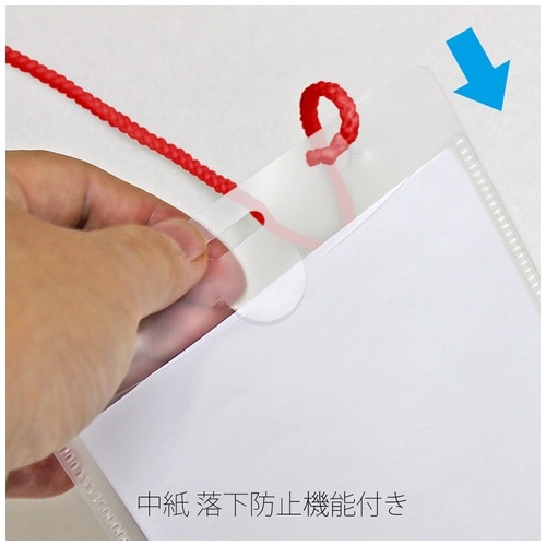 プラス PLUS 名札 ネームタッグ 吊り下げタイプ イベント用 展示会用 50枚入 レッド 84-707 1袋(ご注文単位1袋)【直送品】