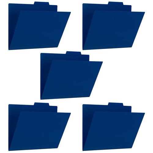 プラス PLUS ファイル PP個別フォルダー + A4 ネイビー 5枚パック 86-805 1袋(ご注文単位1袋)【直送品】