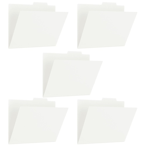 プラス PLUS ファイル PP個別フォルダー + A4 ホワイト 5枚パック 86-810 1袋(ご注文単位1袋)【直送品】