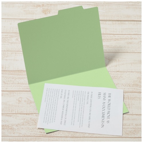 プラス PLUS 間伐材 個別フォルダーA4E R グリーン 1袋(ご注文単位1袋)【直送品】