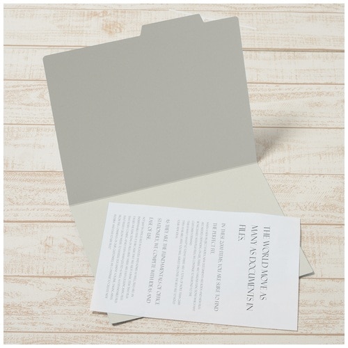 プラス PLUS 間伐材 個別フォルダーA4E Y グレー 1袋(ご注文単位1袋)【直送品】