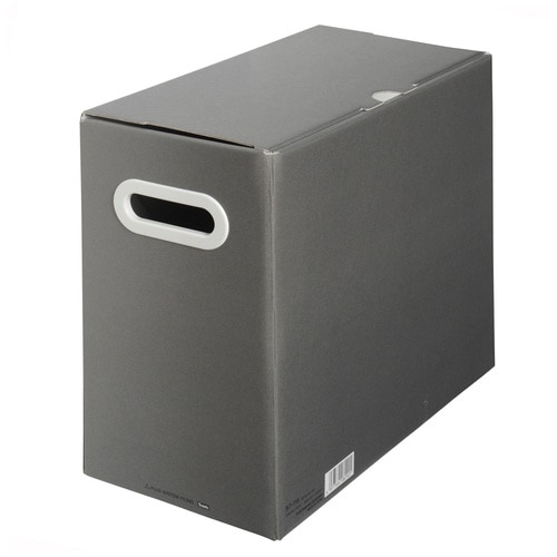 プラス PLUS ファイルボックス サンプル用 A4横 背幅150mm 87-116 ダークグレー 1冊(ご注文単位1冊)【直送品】