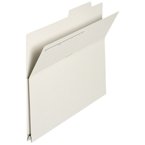 プラス PLUS 持ち出しフォルダー FL-061PF A4-E グレー 87-139 10枚/袋(ご注文単位1袋)【直送品】