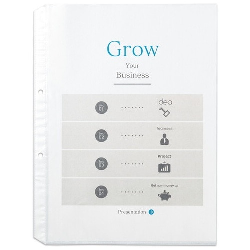 プラス PLUS リフィル ポケットリフィール A4 1ポケット 2穴 100枚入 87-140 1袋(ご注文単位1袋)【直送品】