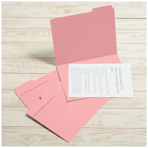 プラス PLUS カットフォルダー 3山 063IF A4-E ピンク 87-208 1袋(ご注文単位1袋)【直送品】