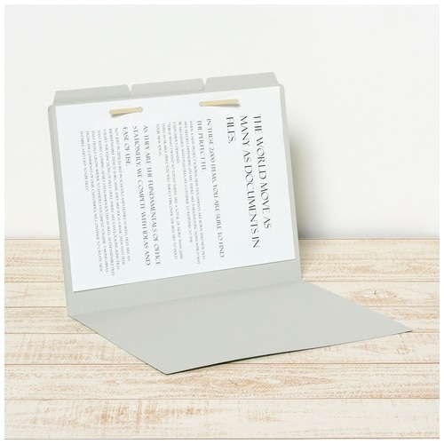 プラス PLUS カットフォルダー 3山 063IF A4-E グレー 87-209 1袋(ご注文単位1袋)【直送品】