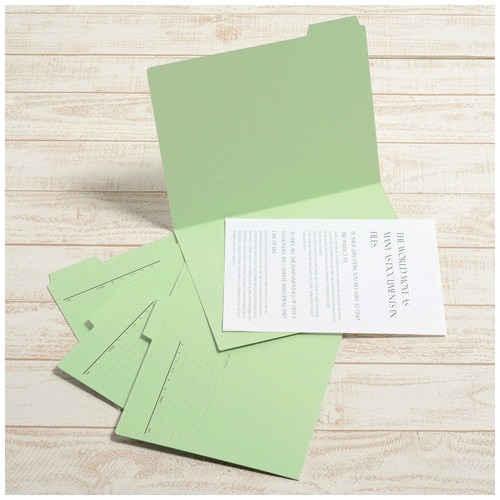 プラス PLUS カットフォルダー 4山 064IF A4-E グリーン 87-236 1袋(ご注文単位1袋)【直送品】