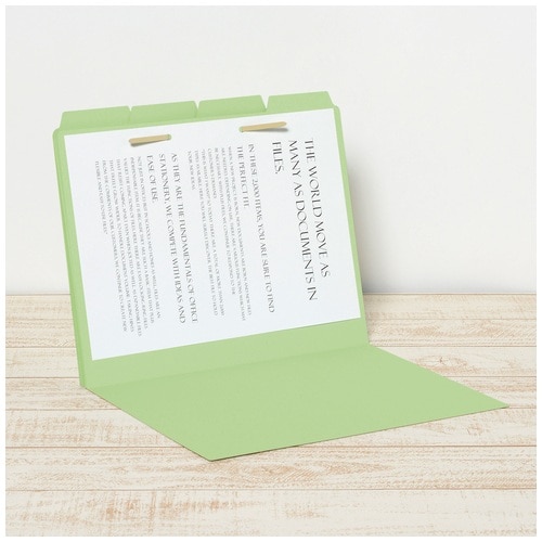 プラス PLUS カットフォルダー 4山 064IF A4-E グリーン 87-236 1袋(ご注文単位1袋)【直送品】