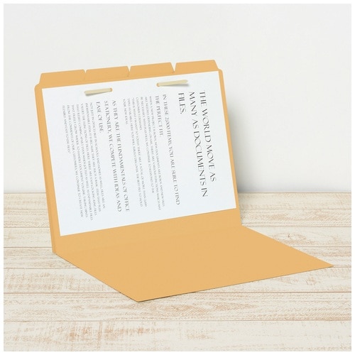 プラス PLUS カットフォルダー 4山 064IF A4-E イエロー 87-237 1袋(ご注文単位1袋)【直送品】