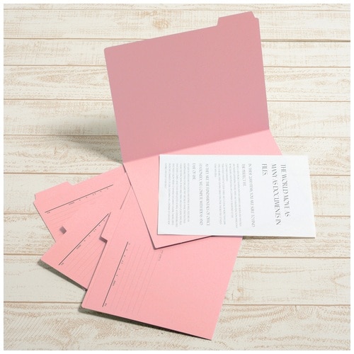 プラス PLUS カットフォルダー 4山 064IF A4-E ピンク 87-238 1袋(ご注文単位1袋)【直送品】