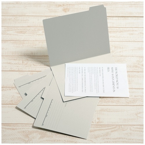 プラス PLUS カットフォルダー 4山 064IF A4-E グレー 87-239 1袋(ご注文単位1袋)【直送品】