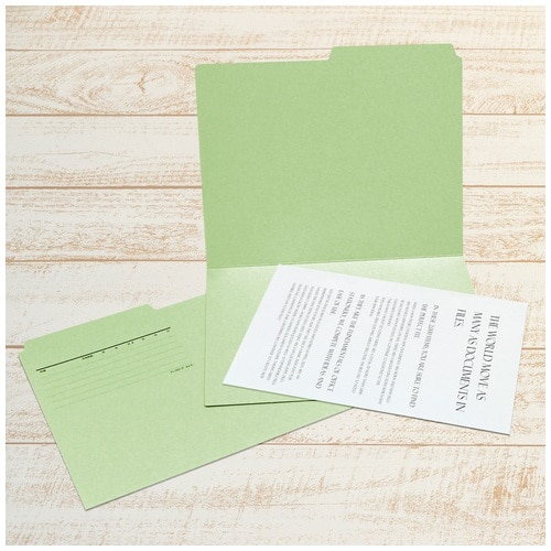 プラス PLUS カットフォルダー A4横マチなし 2山5組10枚 FL-062IF 87-336 グリーン 1袋(ご注文単位1袋)【直送品】