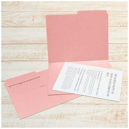 プラス PLUS カットフォルダー A4横マチなし 2山5組10枚 FL-062IF 87-338 ピンク 1袋(ご注文単位1袋)【直送品】