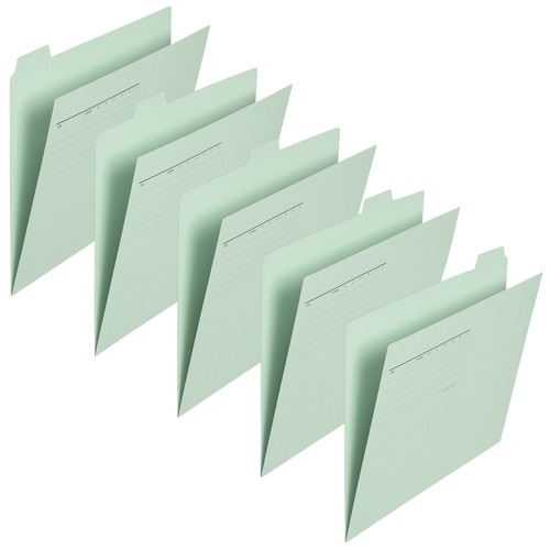 プラス PLUS カットフォルダー A4横マチなし 5山 FL-065IF 87-385 ブルー 1袋（ご注文単位1袋）【直送品】