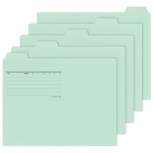 プラス PLUS カットフォルダー A4横マチなし 5山 FL-065IF 87-385 ブルー 1袋(ご注文単位1袋)【直送品】