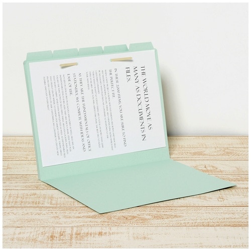 プラス PLUS カットフォルダー A4横マチなし 5山 FL-065IF 87-385 ブルー 1袋(ご注文単位1袋)【直送品】