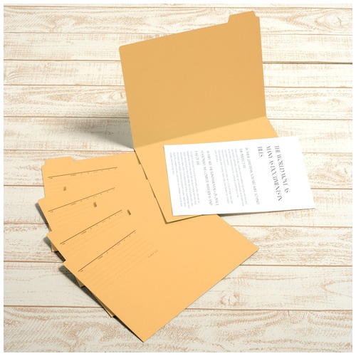 プラス PLUS カットフォルダー A4横マチなし 5山 FL-065IF 87-387 イエロー 1袋(ご注文単位1袋)【直送品】