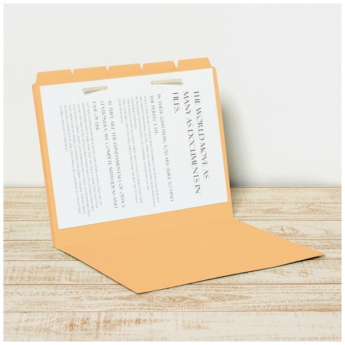 プラス PLUS カットフォルダー A4横マチなし 5山 FL-065IF 87-387 イエロー 1袋(ご注文単位1袋)【直送品】