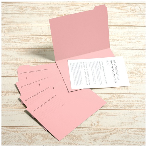 プラス PLUS カットフォルダー A4横マチなし 5山 FL-065IF 87-388 ピンク 1袋(ご注文単位1袋)【直送品】