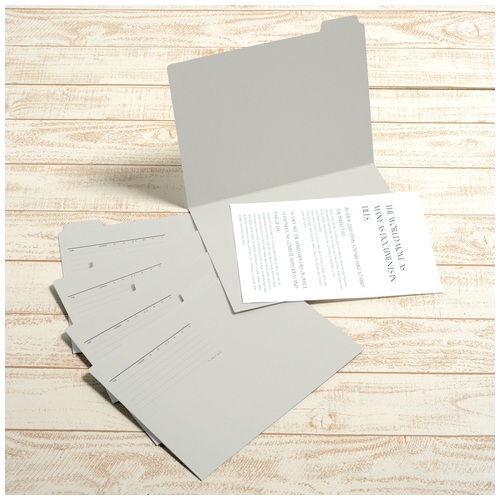 プラス PLUS カットフォルダー A4横マチなし 5山 FL-065IF 87-389 グレー 1袋(ご注文単位1袋)【直送品】