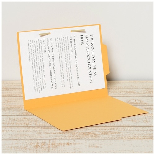 プラス PLUS 個別フォルダー ラテラルファイリングサプライズ A4 イエロー 87-467 10枚/袋(ご注文単位1袋)【直送品】