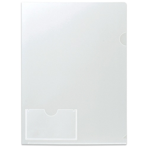 プラス PLUS クリアホルダー A4 カード/名刺ポケット付 10枚 FL-180HO 88-146 1セット（ご注文単位1セット）【直送品】