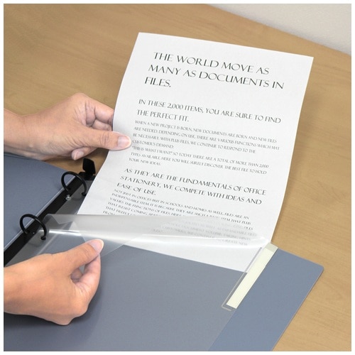 プラス PLUS クリアホルダー 4穴 見出し付 FL154HO A4 88-154 1枚（ご注文単位1枚）【直送品】